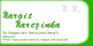 margit marczinka business card